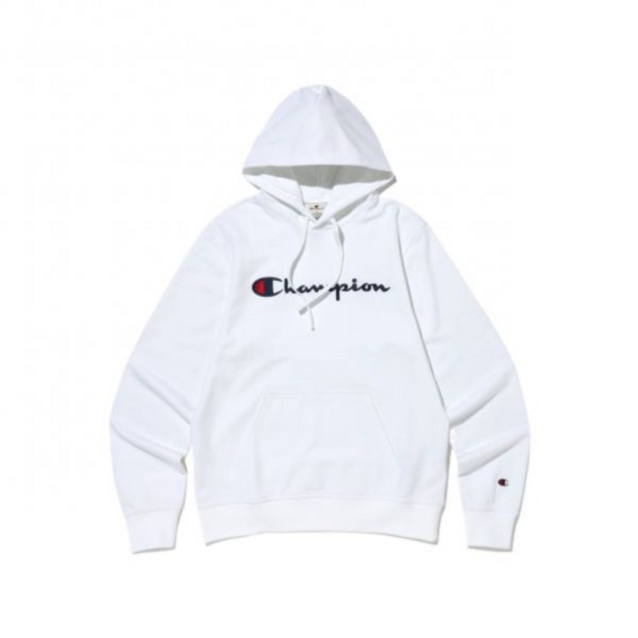 챔피온 CHAMPION 빅 스크립트 로고 후드 티셔츠 White CKTS5ES53WT 334328