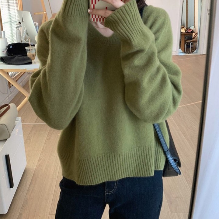 코지올 가을 겨울 심플 베이직 V넥 니트 스웨터 보들보들 소프트 고퀄니트 데일리 오피스룩 하객룩 정장니트 FREE