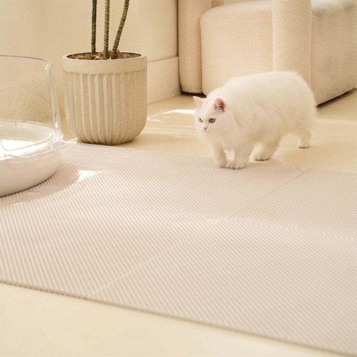 냥쌤 캐치매트 고양이 모래 사막화 방지 매트 화장실 패드, 6개, 큐브타입