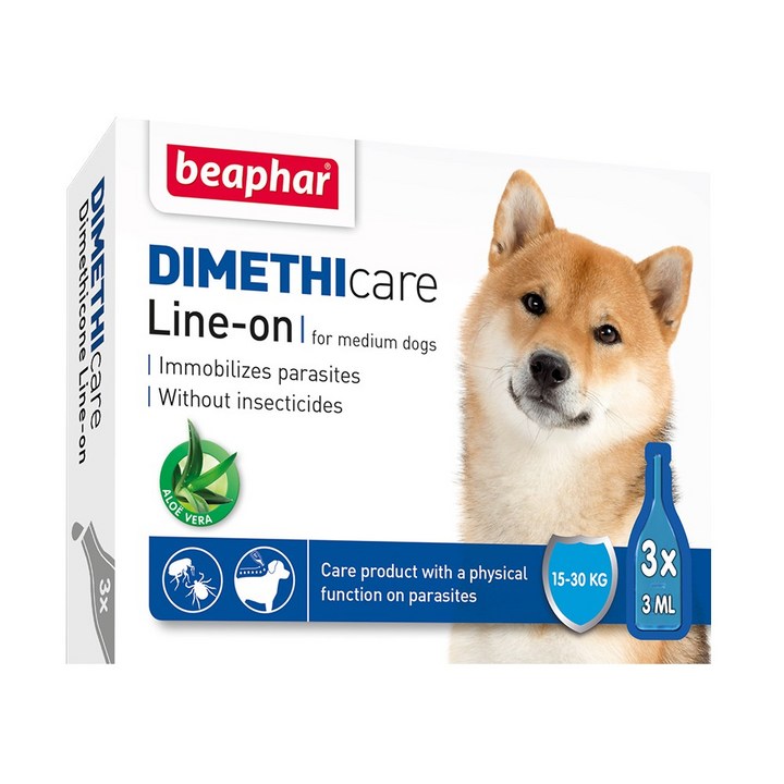 비아파 진드기퇴치제 디메치케어 스파이더 중형견용 9m3ml x3개
