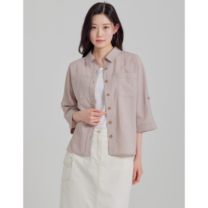 지센/기간할인  여성 소매 블라우스  LFWSP401 색상3