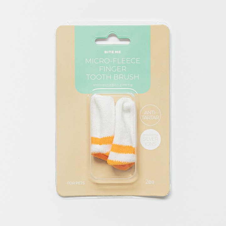 바잇미 마이크로플리스 강아지 손가락 칫솔 2개입