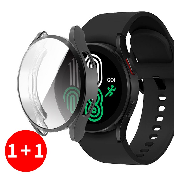 11 갤럭시워치4 5 6 호환 풀커버 강화유리 일체형 액정보호 케이스
