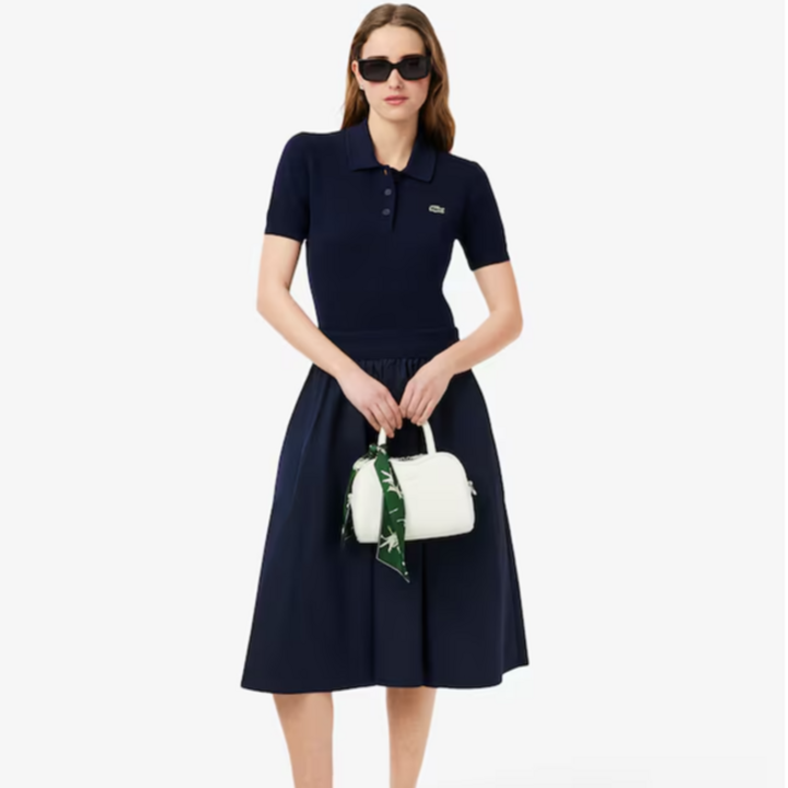 백화점AS 라코스테 의류 여성의류 링스링스 핏앤플레어 드레스 원피스 네이비  EF948155G 166 선물포장 빠른배송