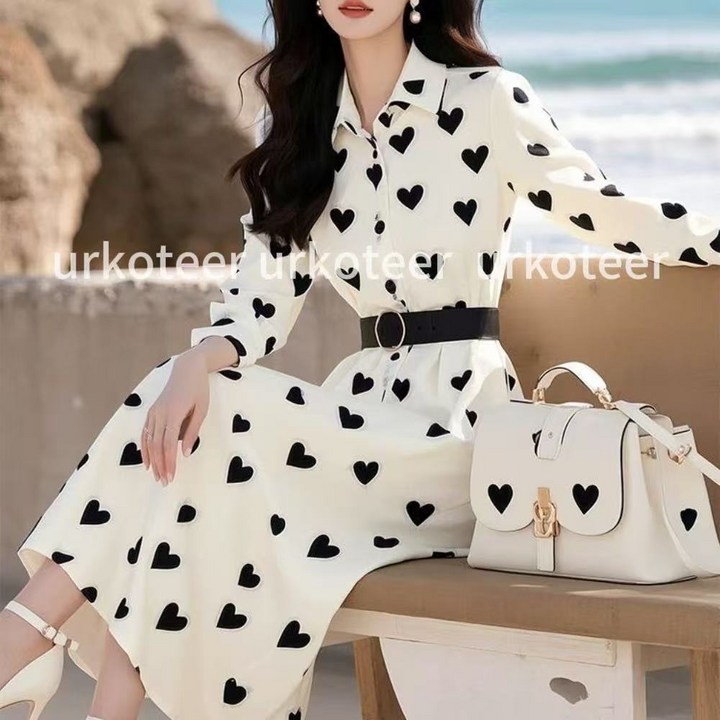 urkoteer   봄 프리미엄 시크 페미닌 유니크 디자인 명원 고급감 해변 바캉스 화이트 원피스 jkl0226