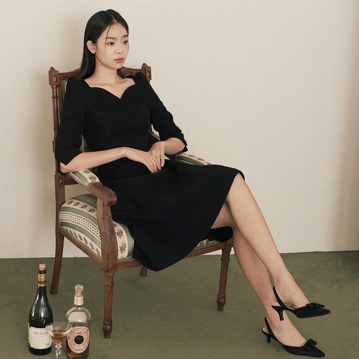 플로움 Classic Nostalgia Dress Midi (2color) 41257