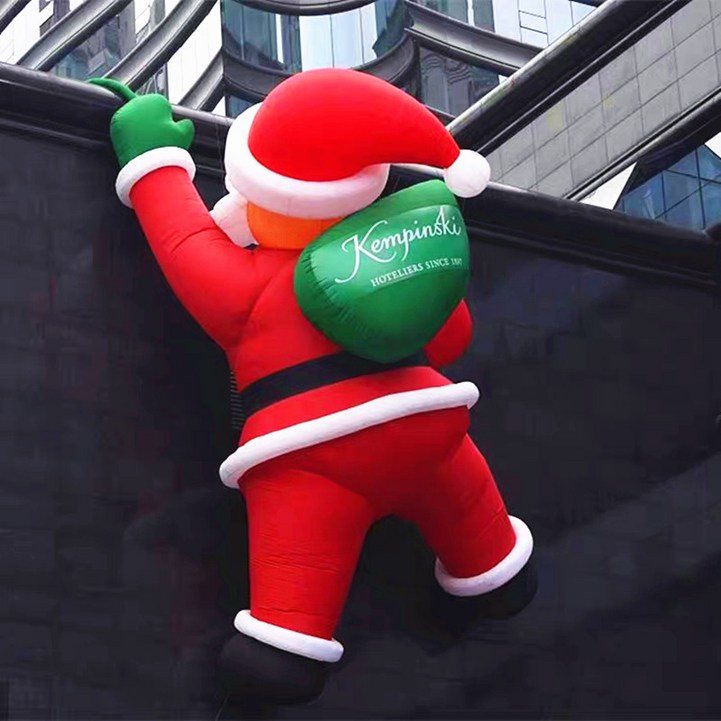 크리스마스 초대형 산타 풍선 에어벌룬 벽타는 산타 크리스마스 장식 입간판 23미터