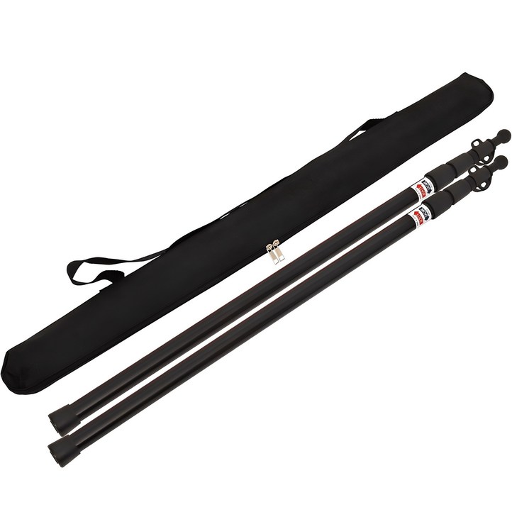 캠프빌리지 슬라이드 폴대 캡형 블랙 2p  가방 세트, 1세트