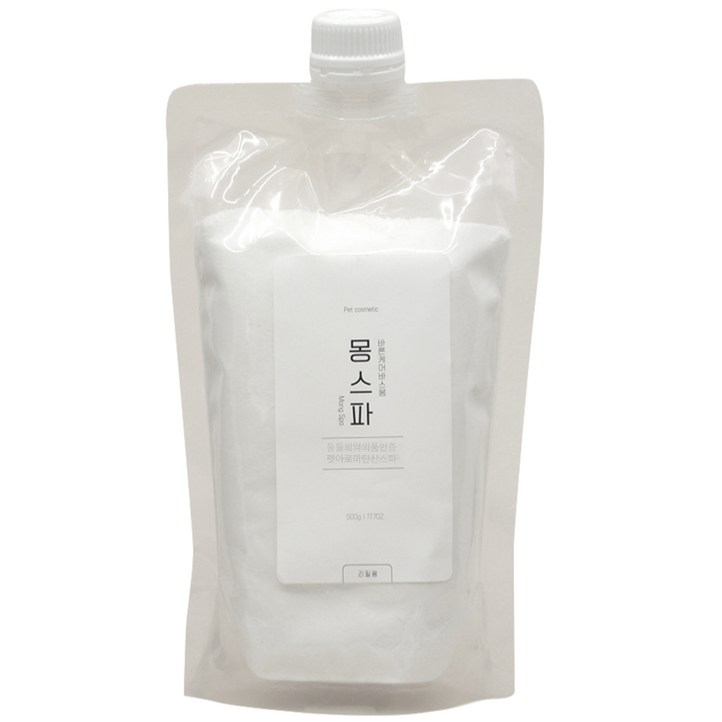 바스몽 몽스파 펫 아로마 탄산 입욕제 샴푸 리필용, 500g, 1개