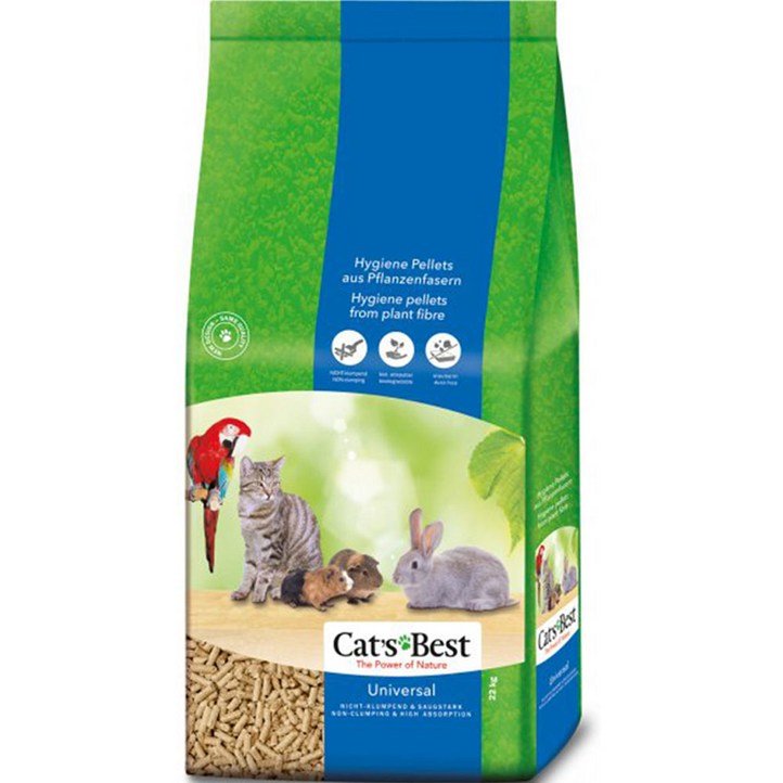 캣츠베스트 유니버셜 우드펠렛 대용량 고양이 모래 40L, 22kg, 1개
