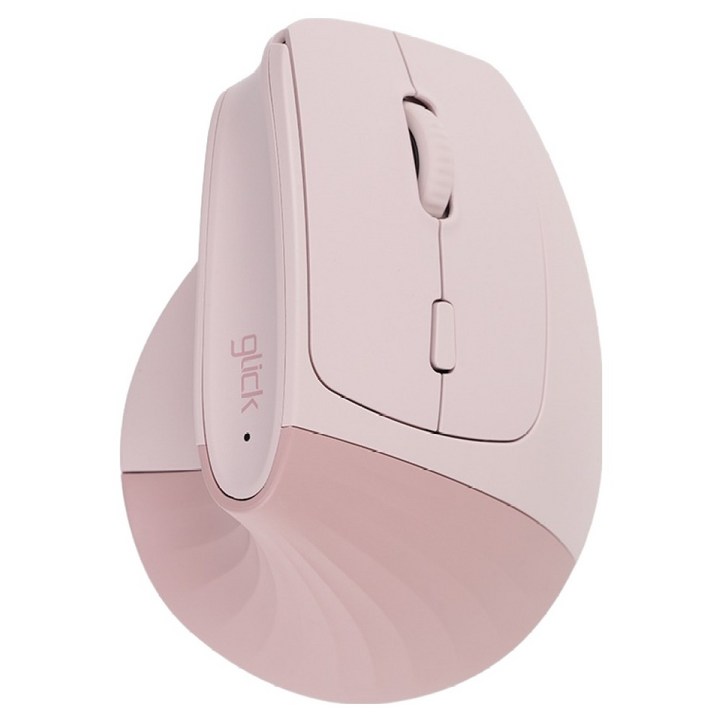 지클릭커 오피스프로 사무용 버티컬 인체공학 블루투스 무소음 무선 마우스, OP80, 핑크