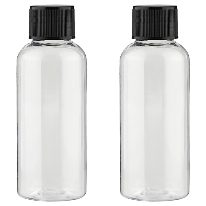 단마개 플라스틱 용기 50ml, 투명  블랙, 60개