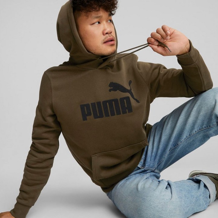 푸마 남성용 에센셜 플로크 후디 FLESS FLOCK HOODIE FL