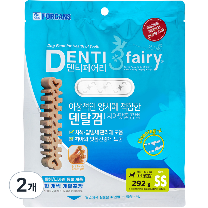 포켄스 강아지 덴티페어리 SS 62p 다피오카, 다피오카, 292g, 2개 포켄스 강아지 덴티페어리 SS 62p 다피오카, 다피오카, 292g, 2개