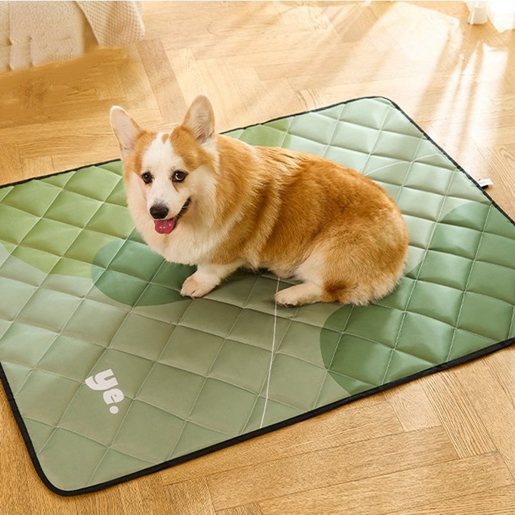 강아지 방수매트 강아지 방수쿠션 반려동물 방석, 1개, 그린