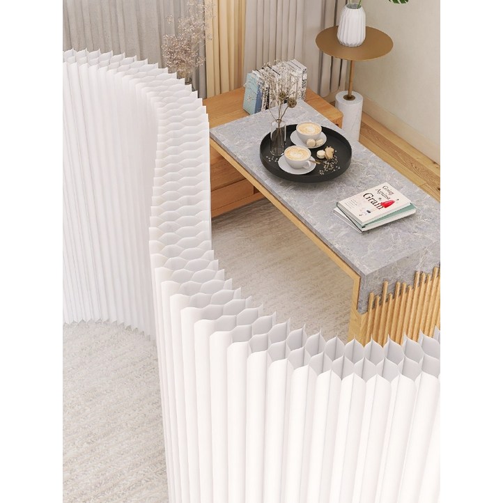 종이파티션 공간분리용 휘어지는 매장인테리어용 접이식 종이가벽