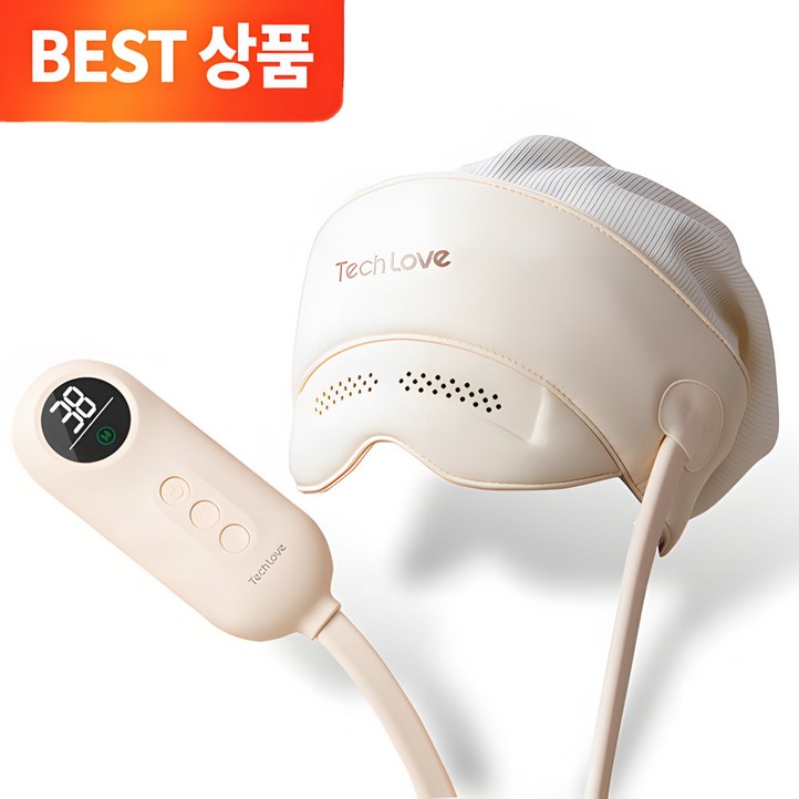 브리즈 머리 눈 온열 마사지기 THE 상쾌한 공기압 무선 C타입 충전 1550mAh 배터리 손지압 이마 안마기전용 헤드캡 증정