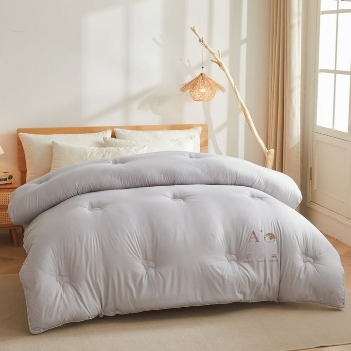 EcoVibe 모던 심플100 호주 캐시미어 이불 캐시미어 함유량 100 왕훙 두텁게 하다 양모이불 겨울이불, 회색