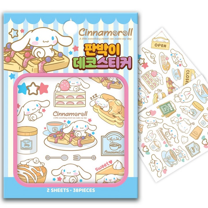 산리오 캐릭터즈 시나모롤 판박이 데코스티커
