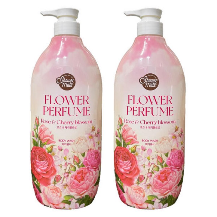 샤워메이트 내추럴 퍼퓸 바디워시 체리블라섬, 900ml, 2개 샤워메이트 내추럴 퍼퓸 바디워시 체리블라섬, 900ml, 2개