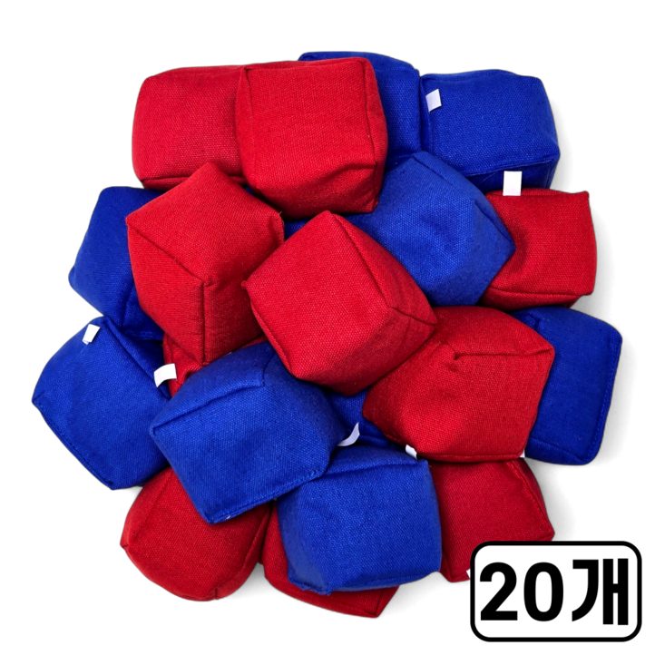 빅 오재미 7cm 대형 콩주머니, 20개, 빨강파랑