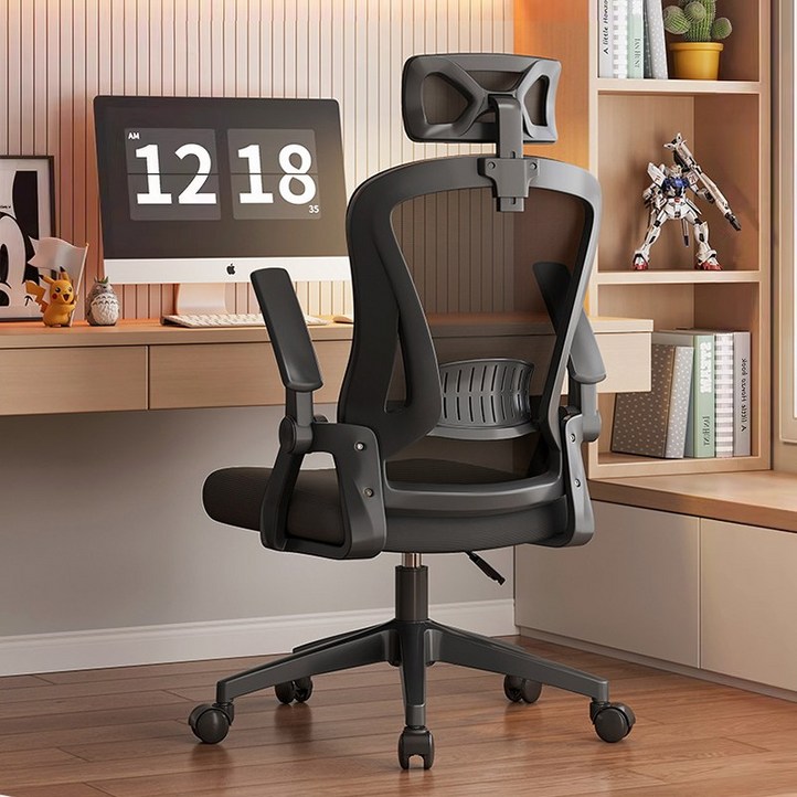 HOMEY NEST 자세교정 공부의자 책상 허리받침 사무용 사무실의자 HNOC807, 블랙 HOMEY NEST 자세교정 공부의자 책상 허리받침 사무용 사무실의자 HNOC807, 블랙