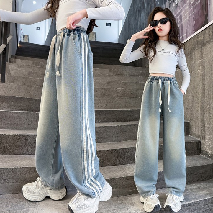 인싸모여 주니어 일자 데님 와이드 데님 청바지