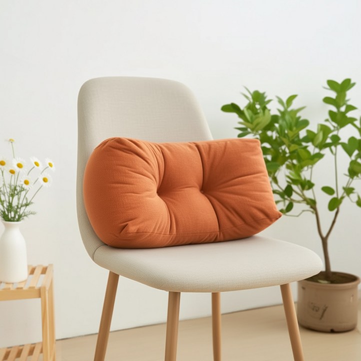 Pogeuni 쿠션감 셔닐 의자 등받이 쿠션 허리 받침 쇼파 쿠션 사무실 의자 요추 받침 베개