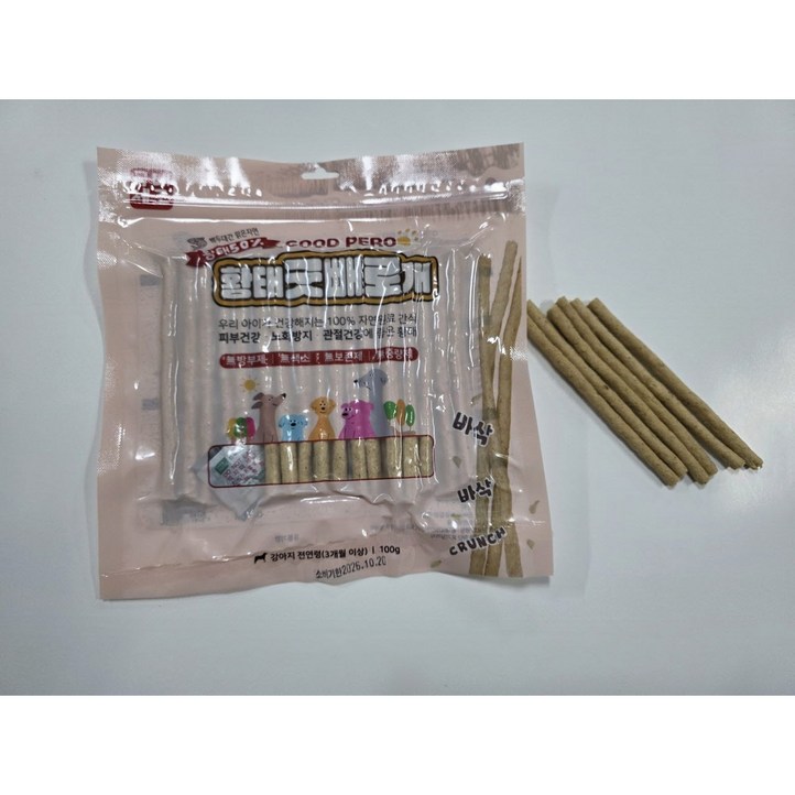국내제조 애견간식 강아지 황태보양식 400g 굿빼로개 수제간식, 4개, 100g