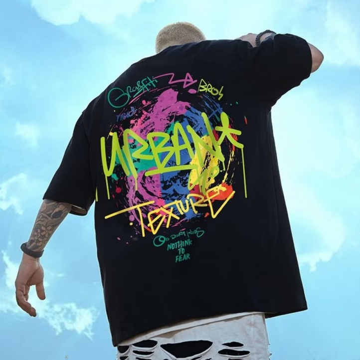 2XL5XL 블루제이 순면 빅사이즈 오버핏 프린팅 반팔티 2XL5XL 블루제이 순면 빅사이즈 오버핏 프린팅 반팔티