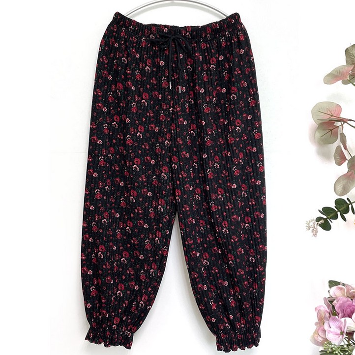 국민할매 할머니옷  봄 가을 장미 코듀로이 플리츠 몸빼바지JGC28 간절기 요양원옷
