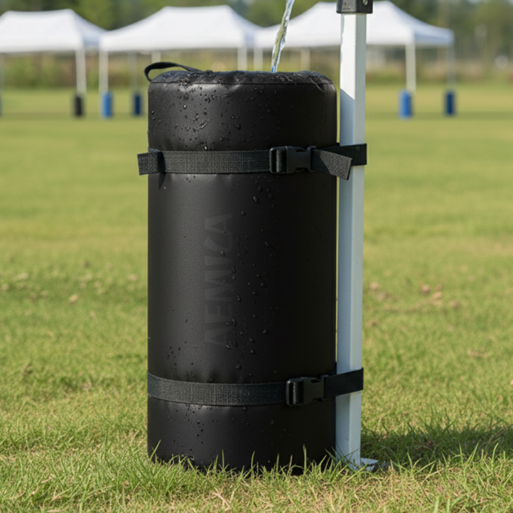 AEMICA 바람 걱정 끝 텐트 천막 고정용 물주머니, 블랙