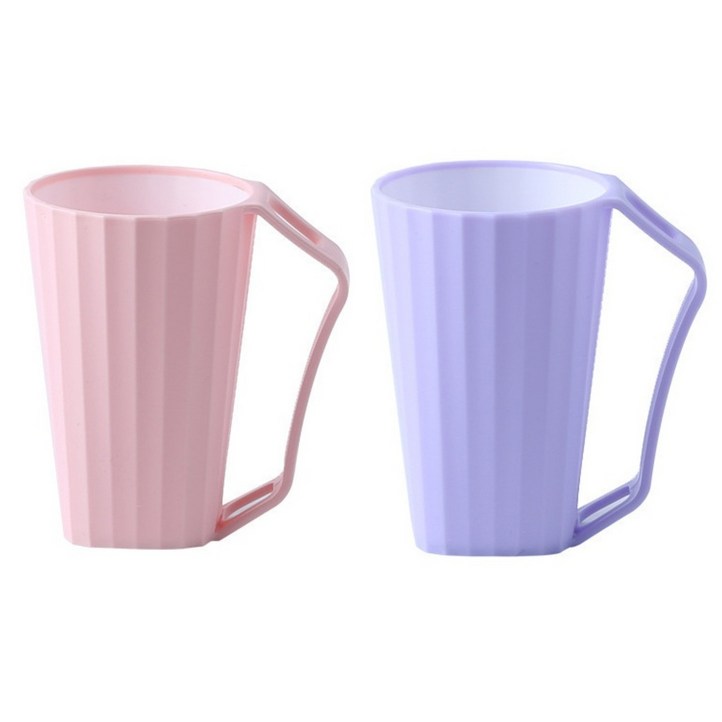 코렌트 칫솔꽂이 거꾸로 양치컵, 1세트, 연핑크퍼플