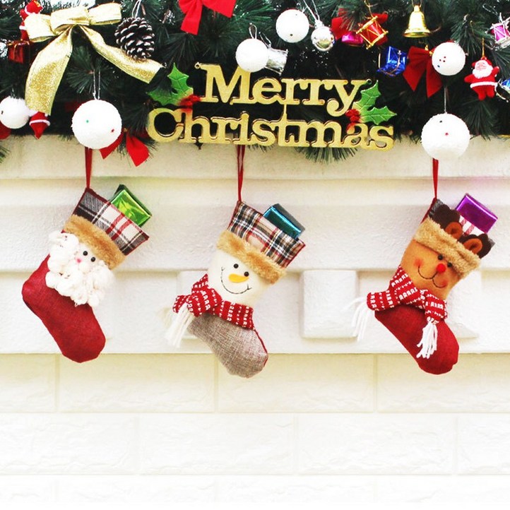 디엠몰 11 선물넣어주기 국룰 체크 산타 선물 꾸러미 양말 선물주머니 복주머니 크리스마스 이벤트