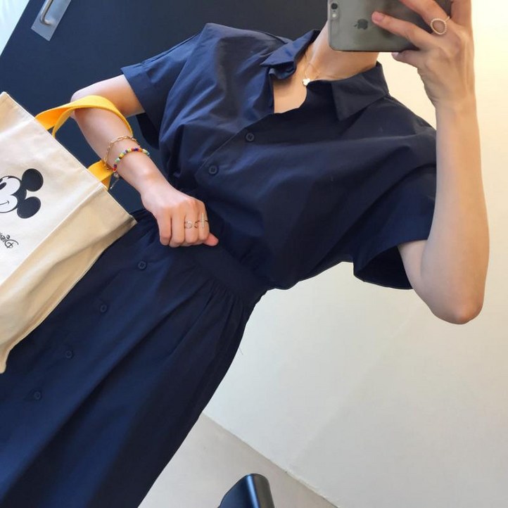 오브제원피스 하늘색원피스 반팔 카라넥 맥시 롱 원피스 오브제원피스 하늘색원피스 반팔 카라넥 맥시 롱 원피스