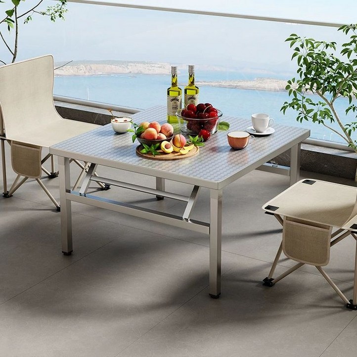 접이식 스텐 탁자 테라스 야외용 폴딩 루프탑 야장 술집 바베큐