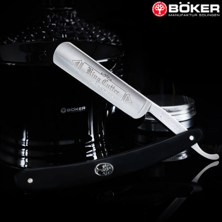 보커 BOKER 라지어 메서 킹 커터 블랙F 클래식 면도기, 단품