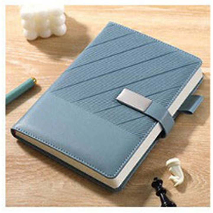 미래마켓 양장 가죽 업무용 다이어리 회사 수첩 일기장 A5, 블루