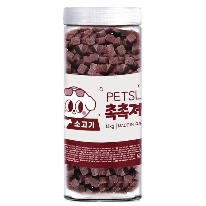 펫슬레이 촉촉져키 3종 노즈워크 훈련용 큐브져키 강아지대용량간식, 1개, 1.1kg, 소고기맛 펫슬레이 촉촉져키 3종 노즈워크 훈련용 큐브져키 강아지대용량간식, 1개, 1.1kg, 소고기맛