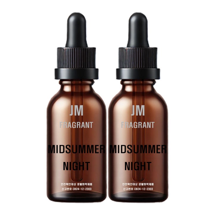제이엠 프래그런트 차량용 방향제 리필오일10ml, 2개, 미드썸머나잇