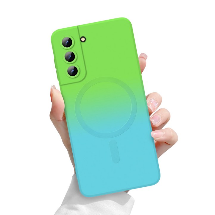 Jtengsys 그라데이션 휴대폰 케이스 호환 갤럭시 S24 S24Ultra S24 S23울트라 S23 S22U 무선 충전 자기 흡입