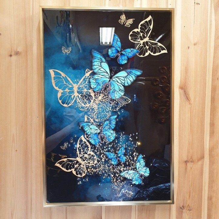 시떼몰 부귀영화 재물 행운 나비 그림 액자 풍수소품