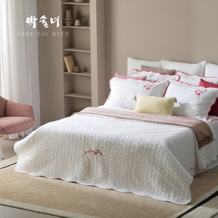 공식판매처 박술녀 순면 광목 점보특대형 이불 겸용 스프레드침대커버패드 빠른배송 선물추천 여름이불 다용도스프레드
