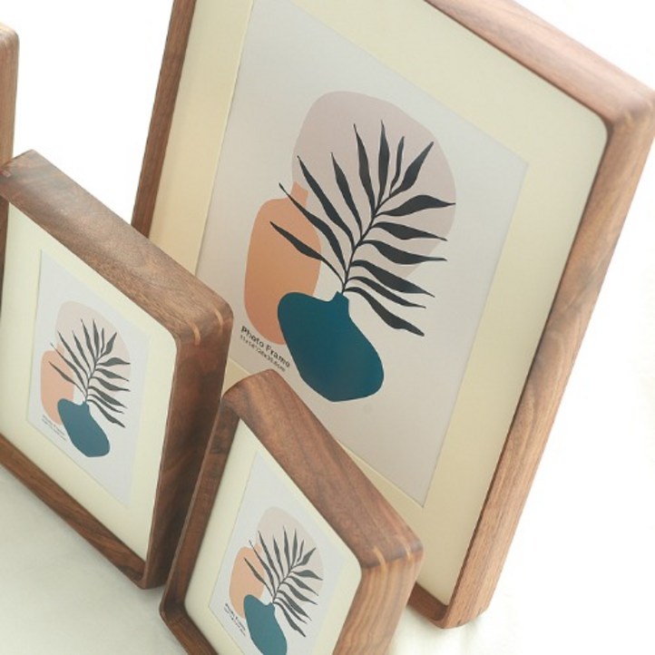 나무액자 포토테이블 호두나무 우드 탁상 포토 웨딩사진 5×7 6×8 8×10 11×14, 1개