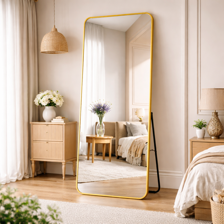 에스온컴퍼니 스탠드 전신거울, 골드