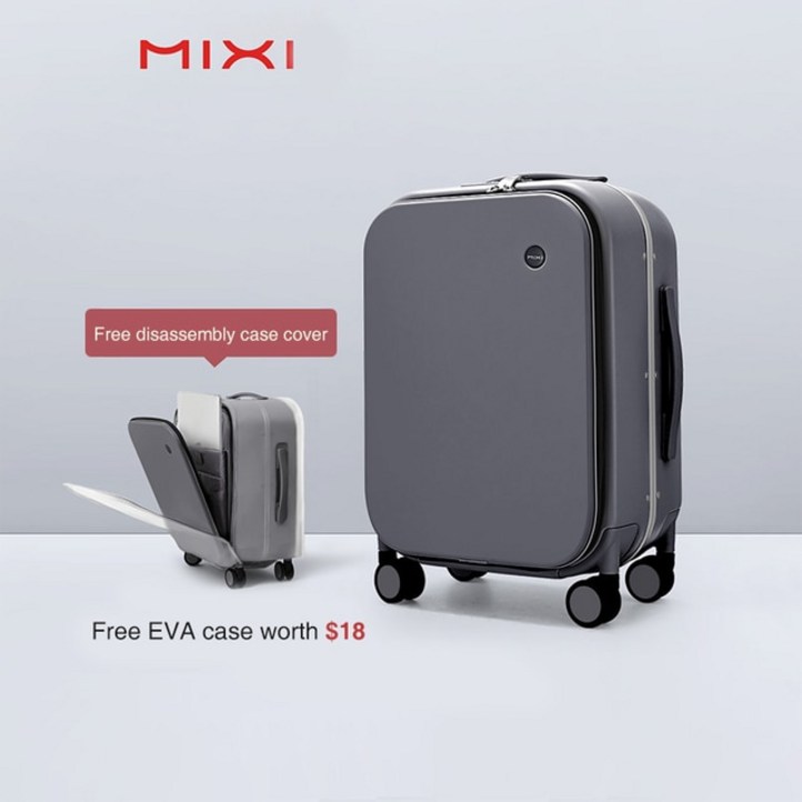 캐리어리퍼 홈쇼핑캐리어세트 독특한캐리어 Mixi 특허 디자인 알루미늄 프레임 여행 가방 롤링 수하물 휴대 아름다운 탑승 캐빈 18 인치 20 24 M9260