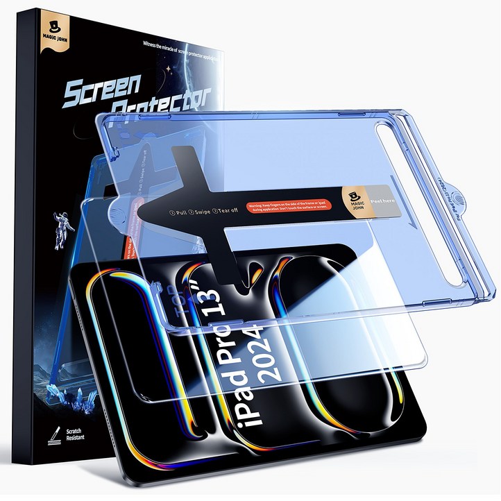 MAGIC JOHN 매직존 아이패드 종이질감 9H 고경도 강화유리 액정보호필름  이지툴, 1개, 1세트, 투명
