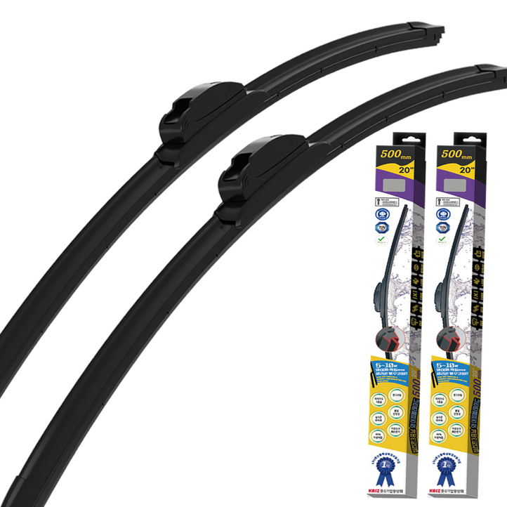 제네시스 G80167월이후제네시스 G90 현대차 실리콘 발수코팅 무소음 와이퍼 교체 2P  650mm400mm1세트