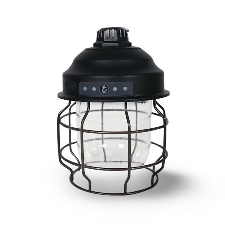캠핑 랜턴 야외 IPX4 방수 조정 가능한 LED 램프 비상 휴대용 토치 조명 표시기 블랙, 검은색