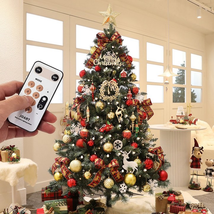 크리스마스트리 나무 전구 장식 대형 스카치 풀세트 커들리레드 1.9M, 단품